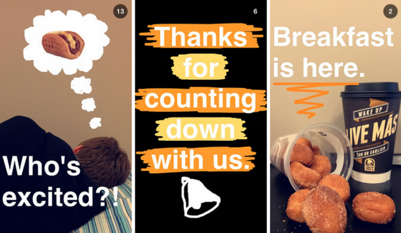 Yakın geleceğin 17 pazarlama trendi Taco-Bell-Snapchat