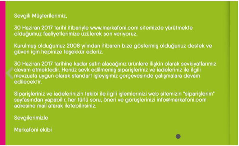 Markafoni kapanıyor! markafoni