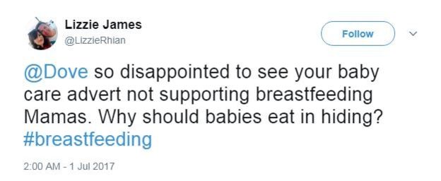 Dove yayınladığı afişlerle yeni bir kriz yarattı _96774975_babydovetwitter4