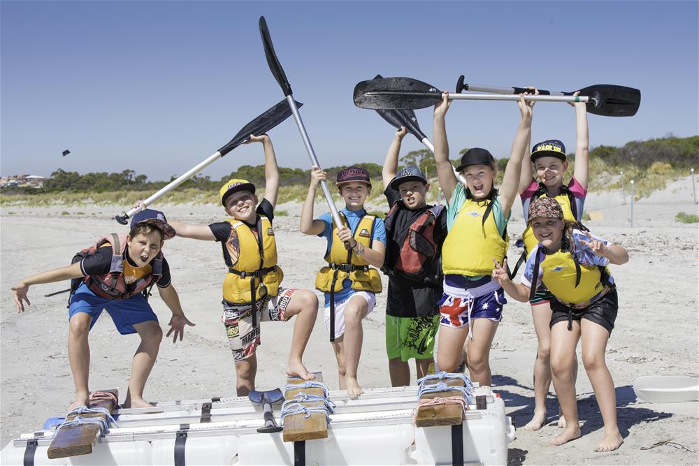 students-from-halls-head-primary-school-raft-building