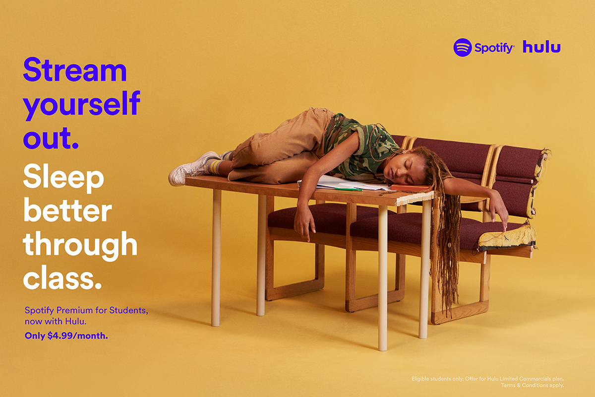Spotify okula dönüşü alaya aldı SpotifyHulu_StreamYourselfOut17
