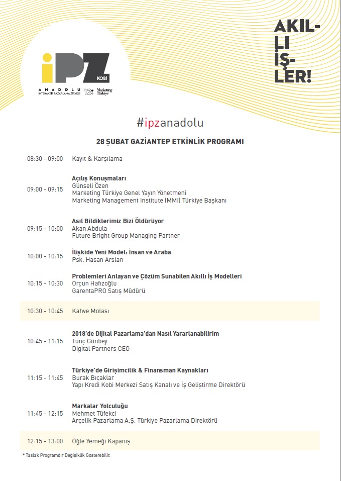 İPZ ile “Akıllı İşler” Gaziantep’te… Gaziantep Zirve