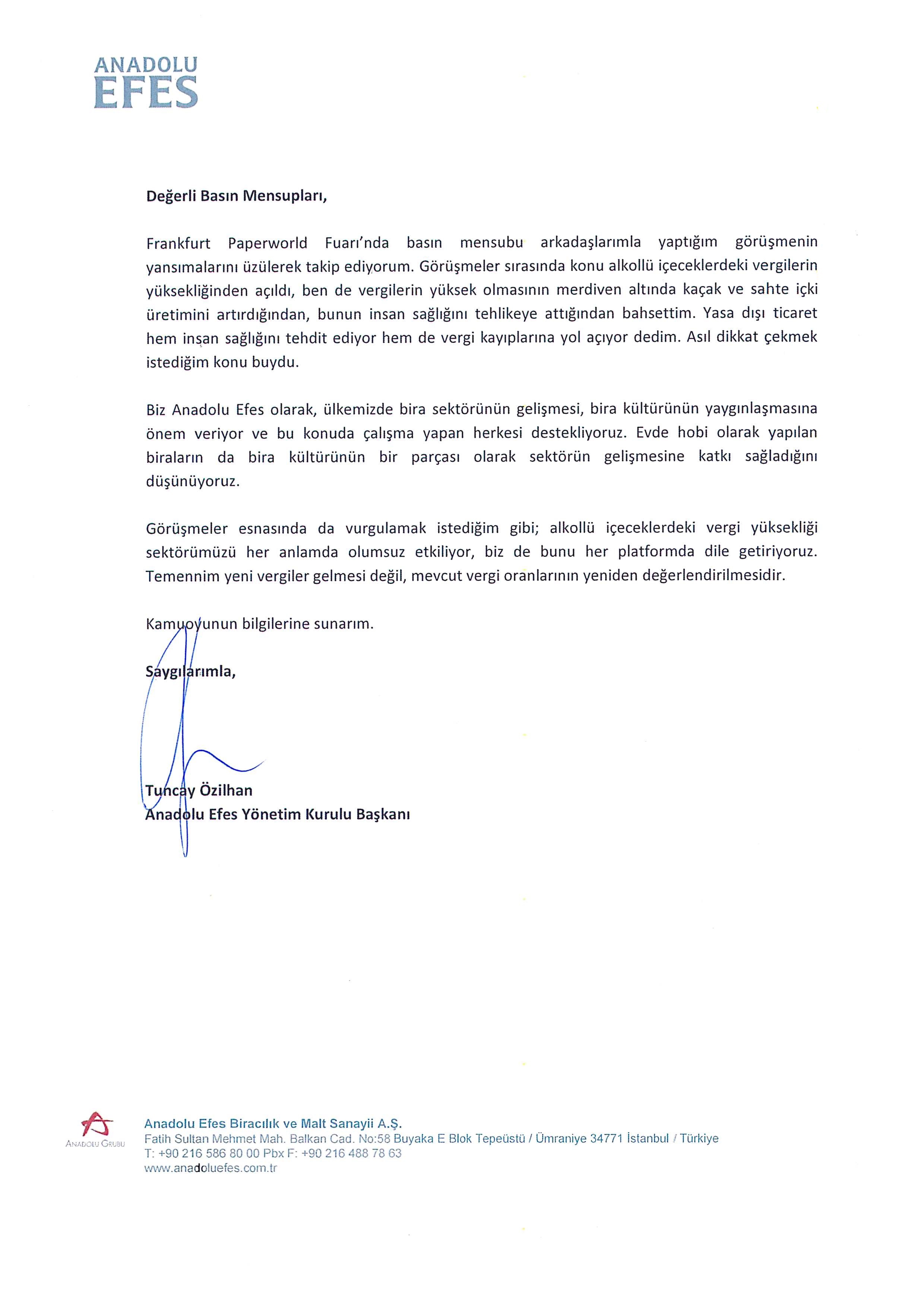 Tuncay Özilhan BilgilendirmeMetni