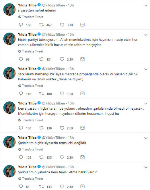 Yıldız Tilbe seçim şarkısı iddialarını yalanladı 5af3ec69d3806c175c064f6b