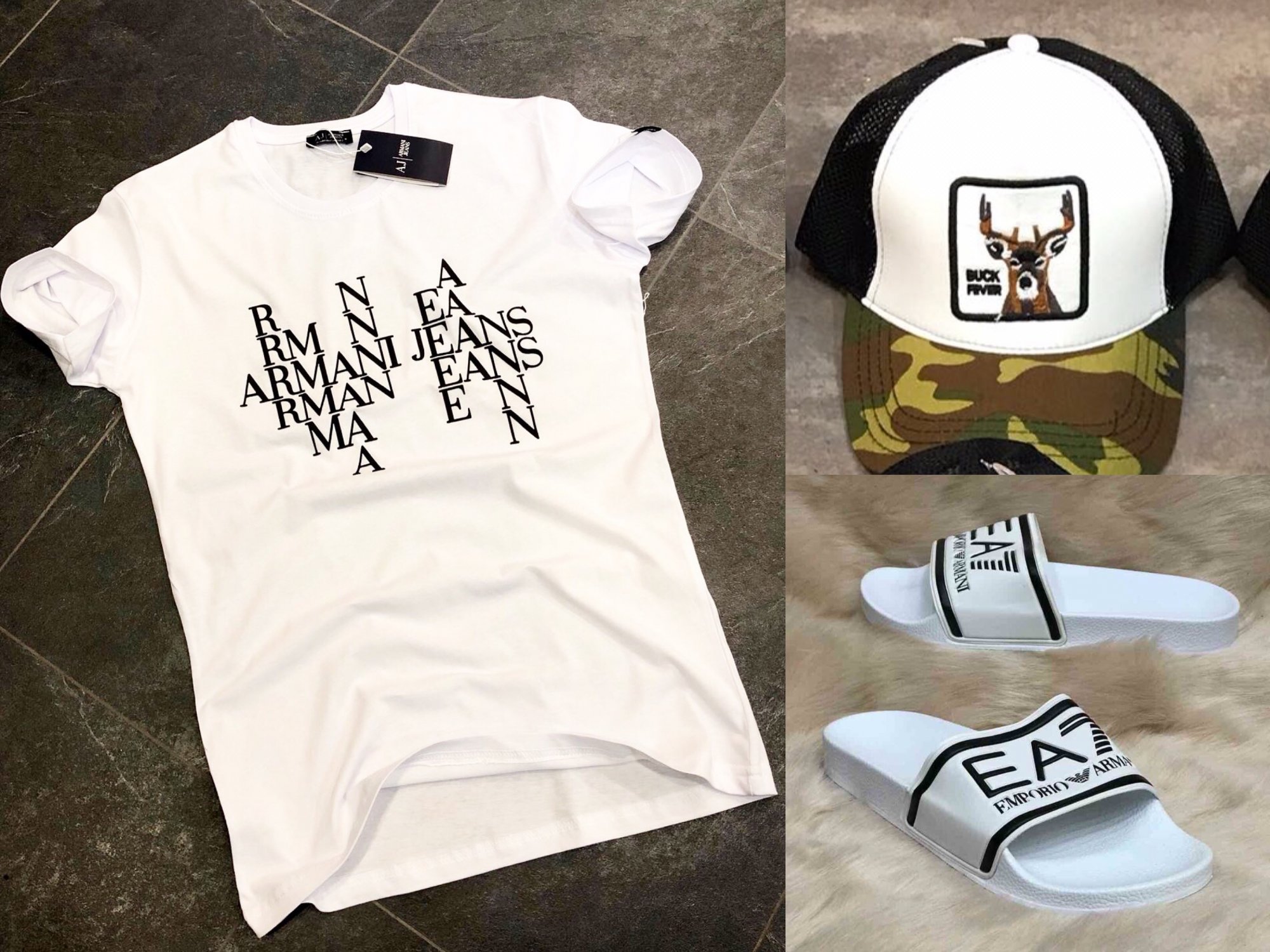 Tüketicisini billboard olarak kullanan markalar emporio-armani-erkek-t-shirt-terlik-sapka-kombini-t04031521597543