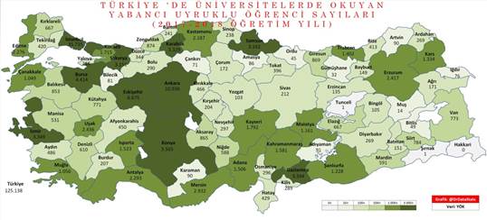 Türkiye’de 125 bin yabancı uyruklu üniversite öğrencisi var image006