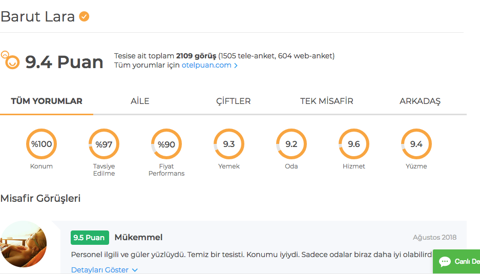 Turizm sektöründeki firmaların web sitelerinde sunduğu kullanıcı deneyimi 1.3 etstur