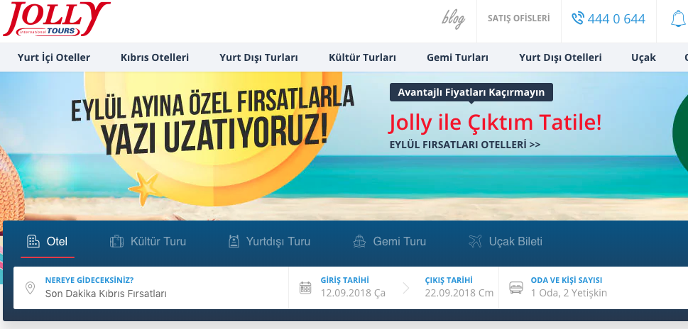 Turizm sektöründeki firmaların web sitelerinde sunduğu kullanıcı deneyimi 2.1 jolly