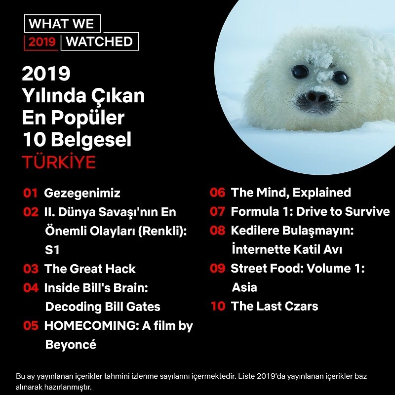 Netflix, Türkiye'de bu yılın en popüler içeriklerini açıkladı Netflix, Türkiye'de bu yılın en popüler içeriklerini açıkladı