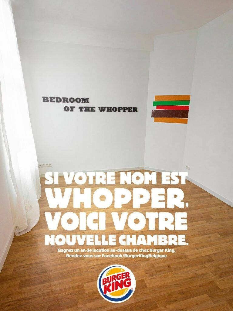 Burger King: "Adınız Whopper'sa eve hoş geldiniz"