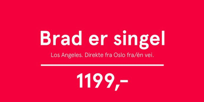 Brad boşandı : Los Angeles tek gidiş 169 Avro! Brad boşandı : Los Angeles tek gidiş 169 Avro!
