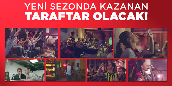 Taraftarlar Coca-Cola ile kazanmanın tadını çıkarıyor Taraftarlar Coca-Cola ile kazanmanın tadını çıkarıyor