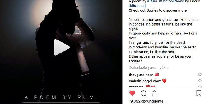 Apple Instagram hesabından Mevlana Haftası'na özel film yayınladı Apple Instagram hesabından Mevlana Haftası'na özel film yayınladı