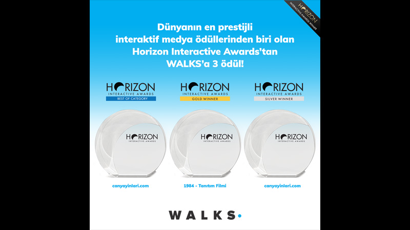 WALKS, Horizon Interactive Awards’tan üç ödül kazandı! WALKS, Horizon Interactive Awards’tan üç ödül kazandı!