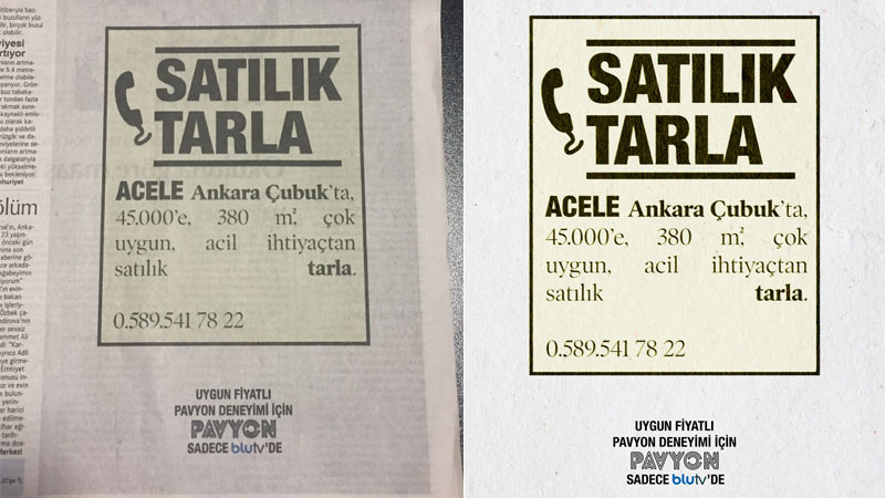 blutv'den en uygun pavyon deneyimi için "satılık tarla" ilanı blutv'den en uygun pavyon deneyimi için "satılık tarla" ilanı