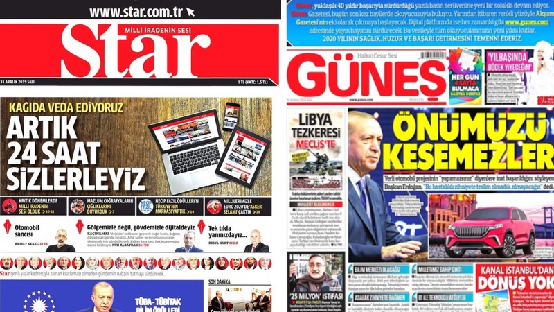 Star ve Güneş son baskısını yaptı Star ve Güneş son baskısını yaptı