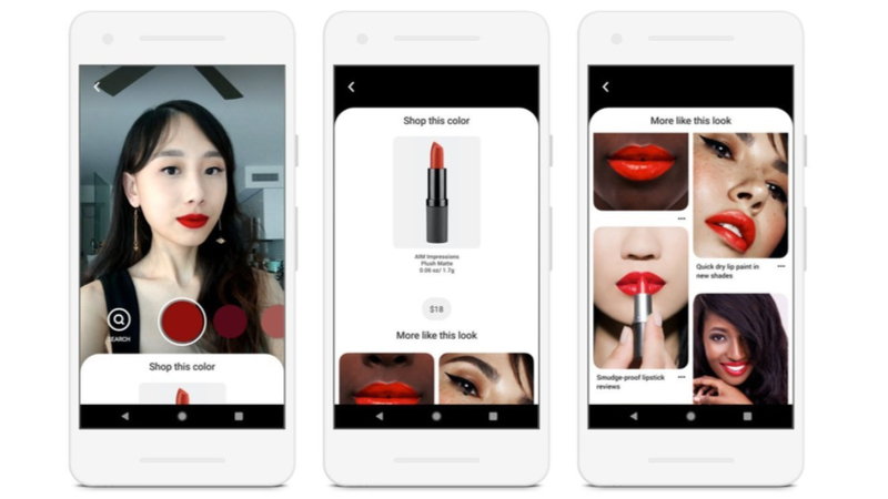 Pinterest AR makyaj sektörüne adım attı Pinterest AR makyaj sektörüne adım attı