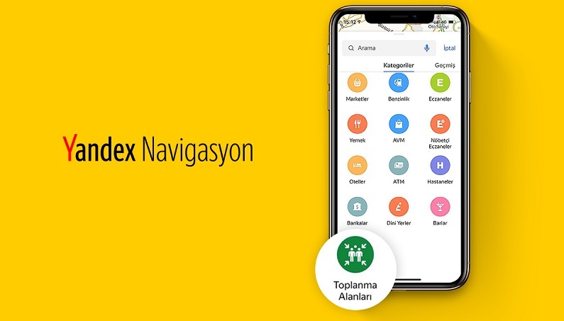 Yandex, Türkiye'deki afet toplanma alanlarını göstermeye başladı Yandex, Türkiye'deki afet toplanma alanlarını göstermeye başladı