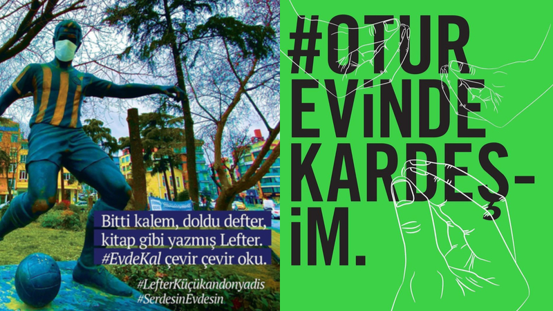 Kadıköy'deki heykeller Serdesin'le dile geldi: "#EvdeKal" Kadıköy'deki heykeller Serdesin'le dile geldi: "#EvdeKal"