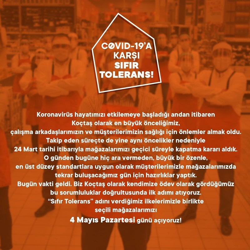 Koçtaş gün verdi: 51 mağazamızı 4 Mayıs'ta açıyoruz