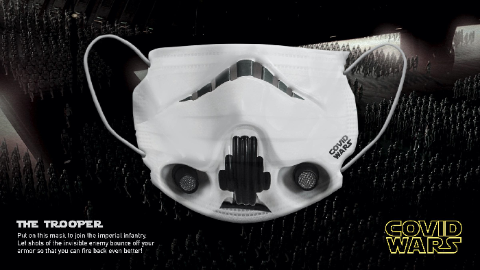 "Covid Wars" maskeleri koronavirüse karşı "Covid Wars" maskeleri koronavirüse karşı