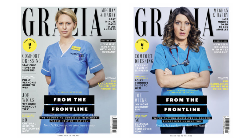 Grazia, dergi kapağında modeller yerine sağlık çalışanlarına yer verdi