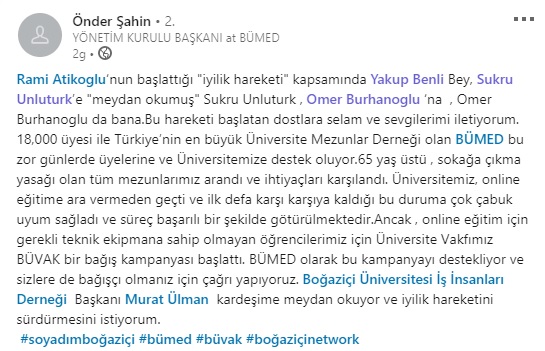 İş dünyası koronavirüs mücadelesine destek için Linkedin'den challenge başlattı
