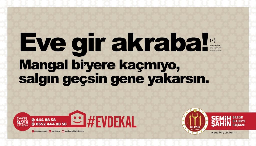 Belediyelerden koronavirüs uyarıları: "Evden bi'yere ırganman", "Eccük daha sabır"