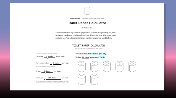 Tuvalet kağıdınız bitecek diye korkuyor musunuz? Karşınızda "Tuvalet Kağıdı Hesaplayıcısı" Tuvalet kağıdınız bitecek diye korkuyor musunuz? Karşınızda "Tuvalet Kağıdı Hesaplayıcısı"