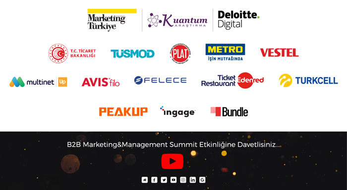 Türkiye’nin ilk ve en kapsamlı B2B zirvesinin destekçileri belli oldu Türkiye’nin ilk ve en kapsamlı B2B zirvesinin destekçileri belli oldu