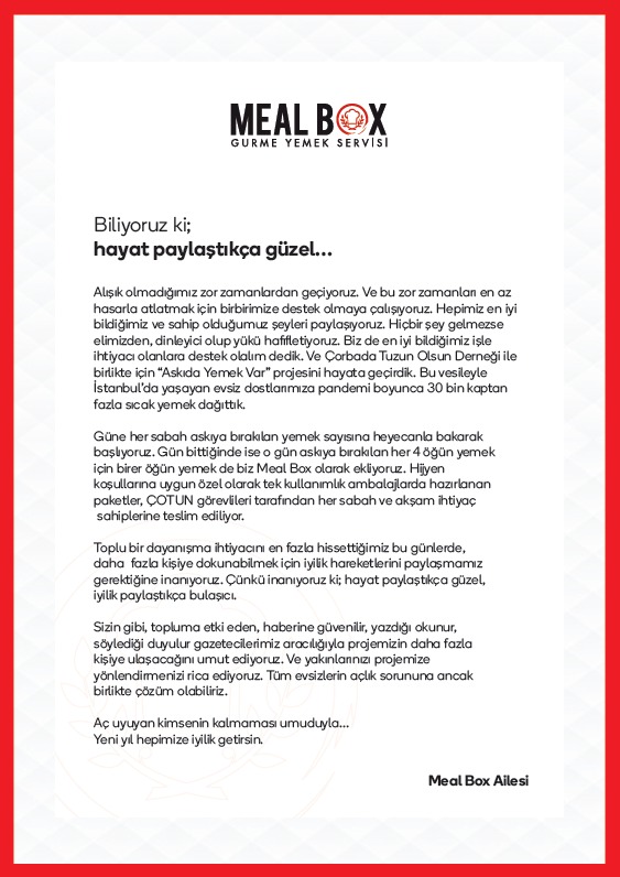 Meal Box'dan büyüyen iyilik hareketi: "Askıda Yemek Var"