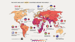 Dünyanın mutluluk haritası!