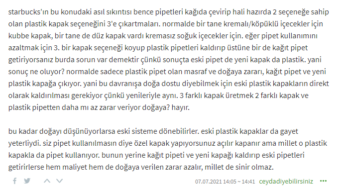 Müşterilerinden Starbucks'a kağıt pipet isyanı