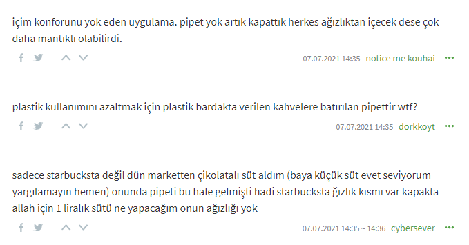 Müşterilerinden Starbucks'a kağıt pipet isyanı