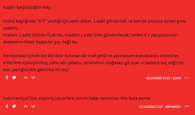 Hedefte Trendyol var: "Olumsuz yorumlar yayınlanmıyor"