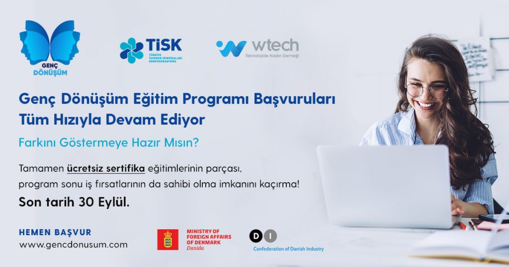 Genç Dönüşüm Eğitim Programı başvuruları devam ediyor! Genç Dönüşüm Eğitim Programı başvuruları devam ediyor!