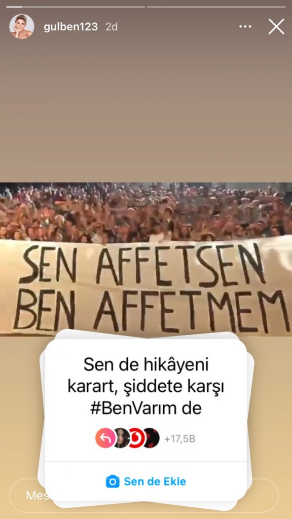 Şiddete karşı #BenVarım