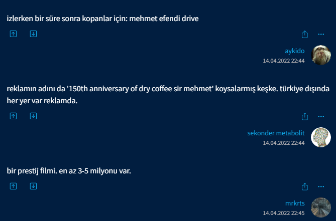 Kuru Kahveci Mehmet Efendi 150. yıl reklam filmiyle Ekşi'de gündem oldu Kuru Kahveci Mehmet Efendi 150. yıl reklam filmiyle Ekşi'de gündem oldu