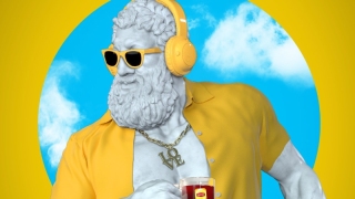 Emre Yusufi ve Lipton’dan çayını yudumlayan Hercules NFT’si