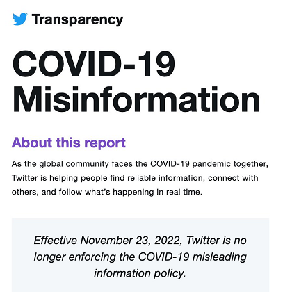 Twitter'da artık Covid-19 dezenformasyonuna ceza yok… | Son 24 saatin gündemi Twitter'da artık Covid-19 dezenformasyonuna ceza yok… | Son 24 saatin gündemi