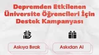 Askıda, depremden etkilenen öğrencilerle "dayanışma" var...