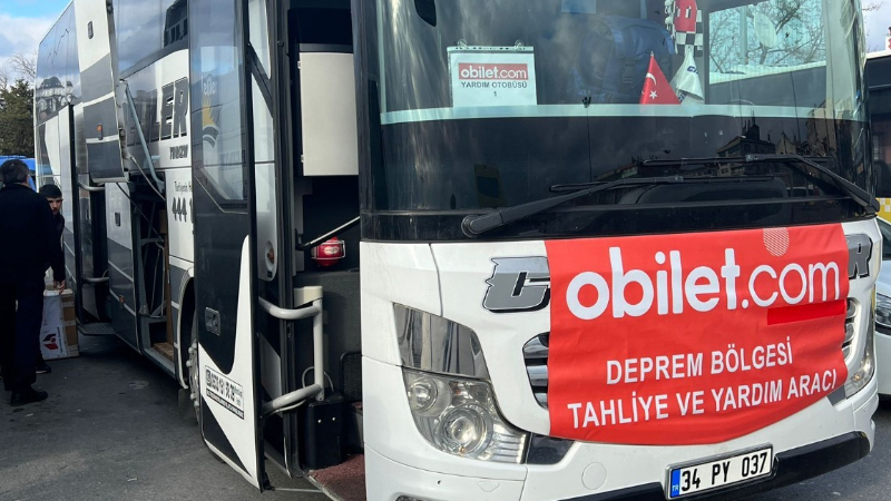 oBilet'ten deprem bölgesindeki tahliye sürecine destek oBilet depremzede tahliye süreci