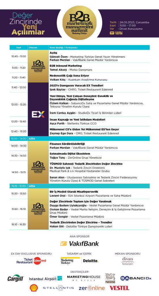 İhracatın değer önerisi B2B Marketing&Management Summit’te masaya yatırılacak… İhracatın değer önerisi B2B Marketing&Management Summit’te masaya yatırılacak…