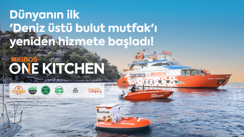 Dünyanın ilk "Deniz üstü Bulut Mutfak"ı Migros One Kitchen yeniden hizmete başladı! Dünyanın ilk "Deniz üstü Bulut Mutfak"ı Migros One Kitchen yeniden hizmete başladı!