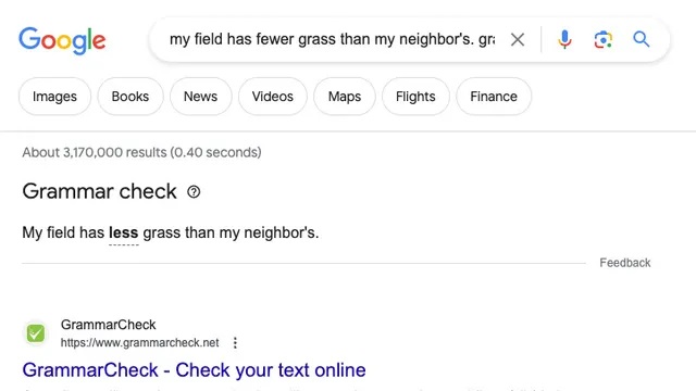 Google -de -da'lara karışmıyor ancak fewer'ı less'ten ayırmayanı eleştirecek Google -de -da'lara karışmıyor ancak fewer'ı less'ten ayırmayanı eleştirecek