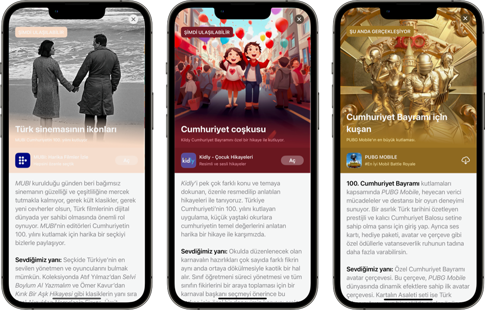 Apple Cumhuriyetin 100. yılını kutluyor: “Nice mutlu asırlara” Apple Cumhuriyetin 100. yılını kutluyor: “Nice mutlu asırlara”