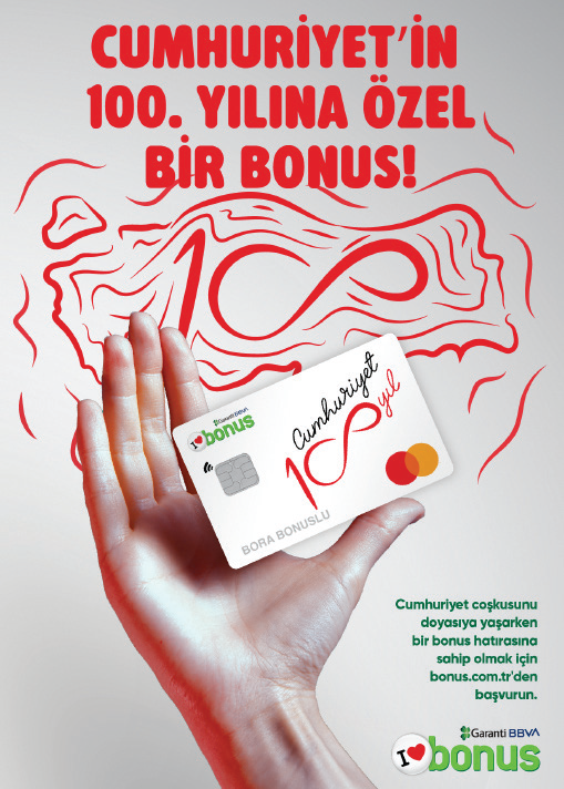 Bonus’tan Cumhuriyet’in 100. yılına özel 100 bin kart Bonus’tan Cumhuriyet’in 100. yılına özel 100 bin kart