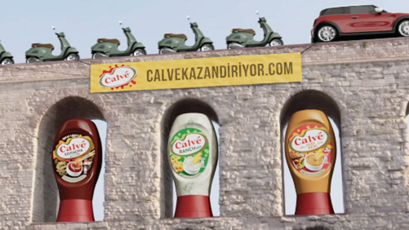 Dev Calvé şişeleri Bozdoğan Su Kemeri'nde! Dev Calvé şişeleri Bozdoğan Su Kemeri'nde!