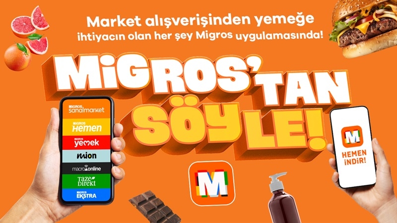 İhtiyacın olan her şeyi "Migros'tan Söyle!" İhtiyacın olan her şeyi "Migros'tan Söyle!"