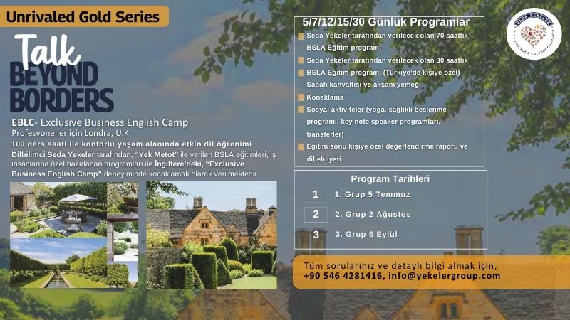 EBLC Eğitim "Exclusive Business English Camp", Londra'da başlıyor! EBLC Eğitim "Exclusive Business English Camp", Londra'da başlıyor!